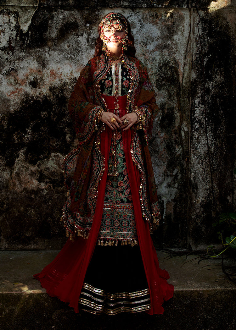 Hussain Rehar Roshan Luxury Lawn Unstitched 3 Piece Suit - Dilruba