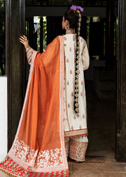 Hussain Rehar Roshan Luxury Lawn Unstitched 3 Piece Suit - Motiya