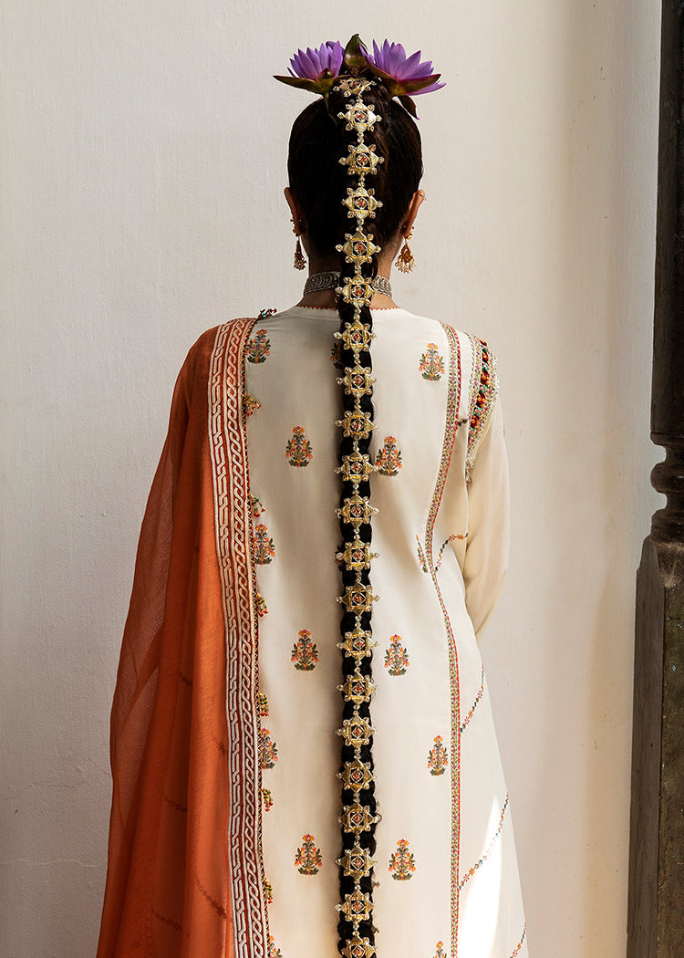 Hussain Rehar Roshan Luxury Lawn Unstitched 3 Piece Suit - Motiya