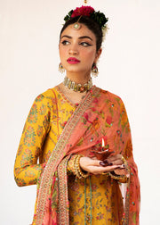 Hussain Rehar Roshan Luxury Lawn Unstitched 3 Piece Suit - Bahaar