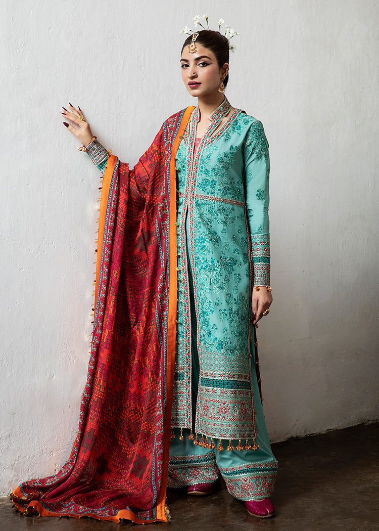 Hussain Rehar Roshan Luxury Lawn Unstitched 3 Piece Suit - Sosaan