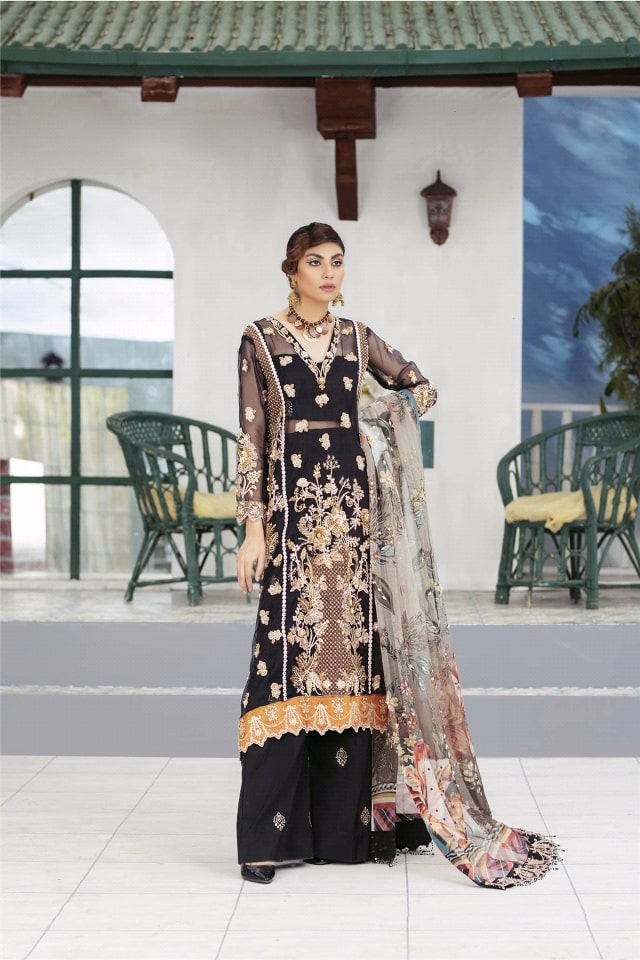 DAHAB by Sumaria’s Couture Festive Unstitched 3Pc Suit D-07 Papyrus