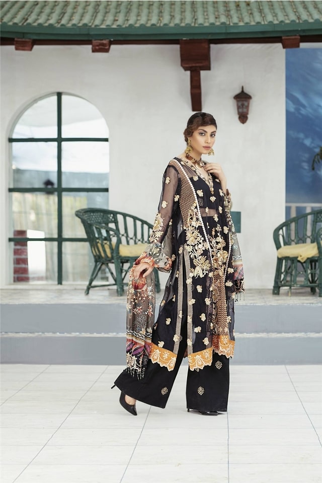 DAHAB by Sumaria’s Couture Festive Unstitched 3Pc Suit D-07 Papyrus