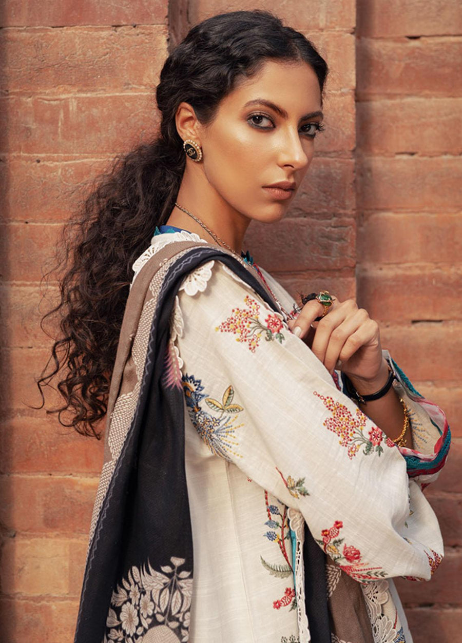 ZAHA Modern Scapes Unstitched Embroidered Khaddar 3Pc Suit ZW-20-06 Pareeha