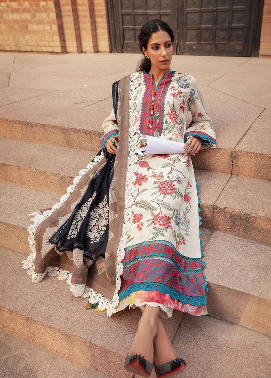 ZAHA Modern Scapes Unstitched Embroidered Khaddar 3Pc Suit ZW-20-06 Pareeha