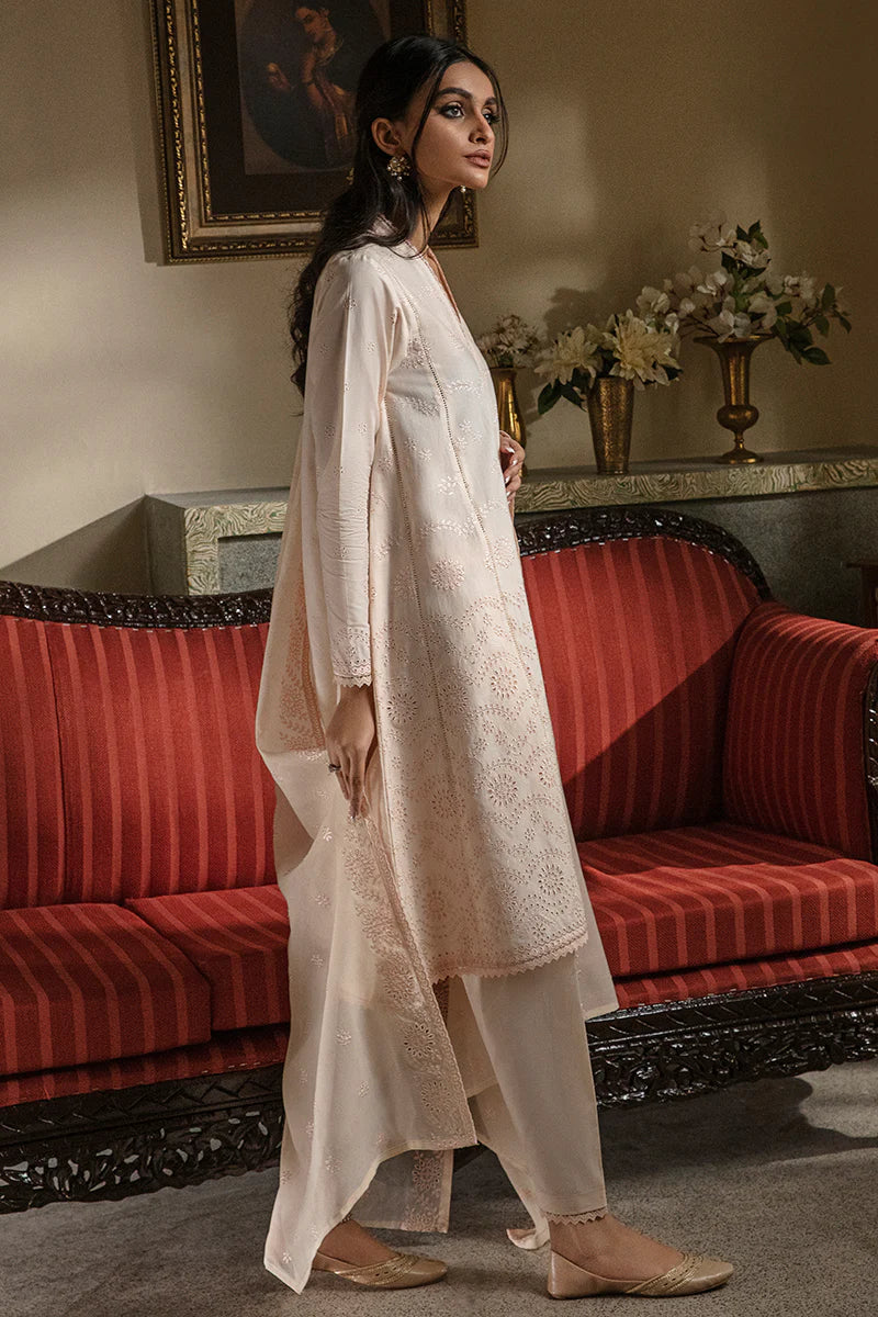 Cross Stitch Chikankari Lawn Unstitched 3 Piece Suit - PEACH FUZZ