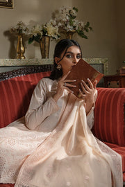 Cross Stitch Chikankari Lawn Unstitched 3 Piece Suit - PEACH FUZZ