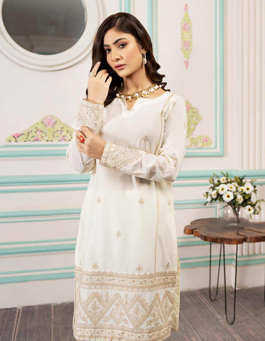 SIFA Dahlia Lawn Pret - PEARL IVORY