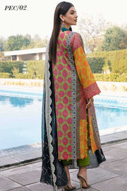 Charizma Sheen Vol-01 Unstitched Printed Lawn 3 Piece Suit PEC-02