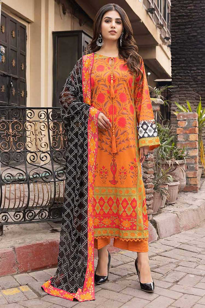 Charizma Sheen Vol-01 Unstitched Printed Lawn 3 Piece Suit PEC-05