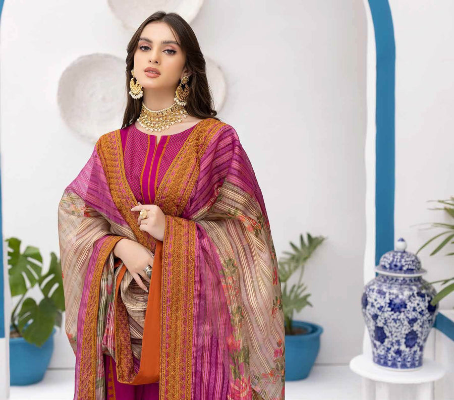 Charizma Print Melody Fall Winter Unstitched Marina 3Pc Suit PEW-01