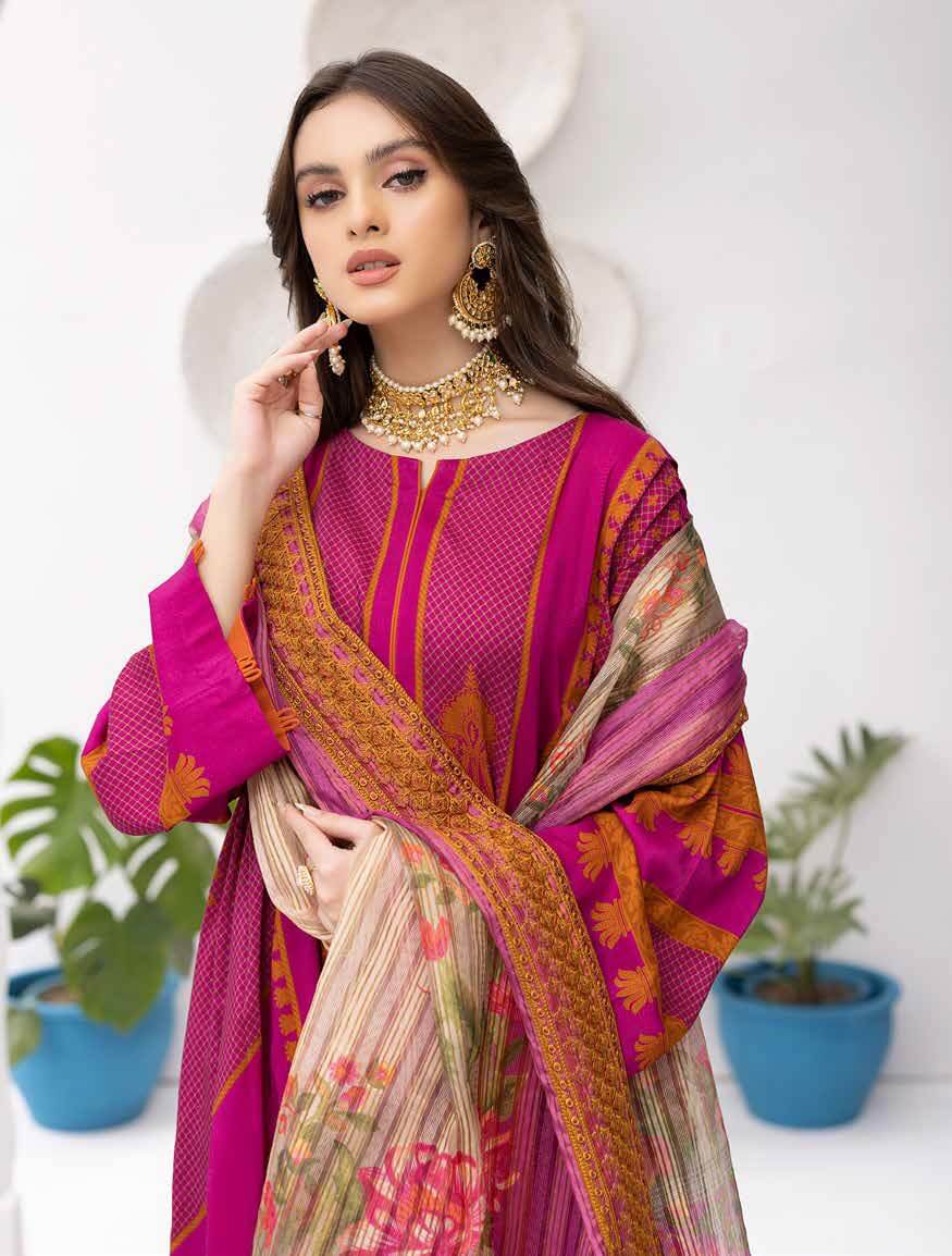 Charizma Print Melody Fall Winter Unstitched Marina 3Pc Suit PEW-01