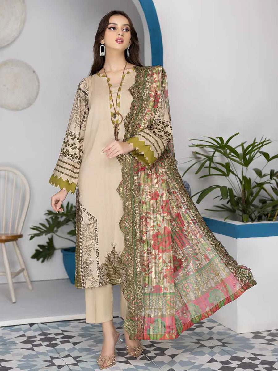 Charizma Print Melody Fall Winter Unstitched Marina 3Pc Suit PEW-04