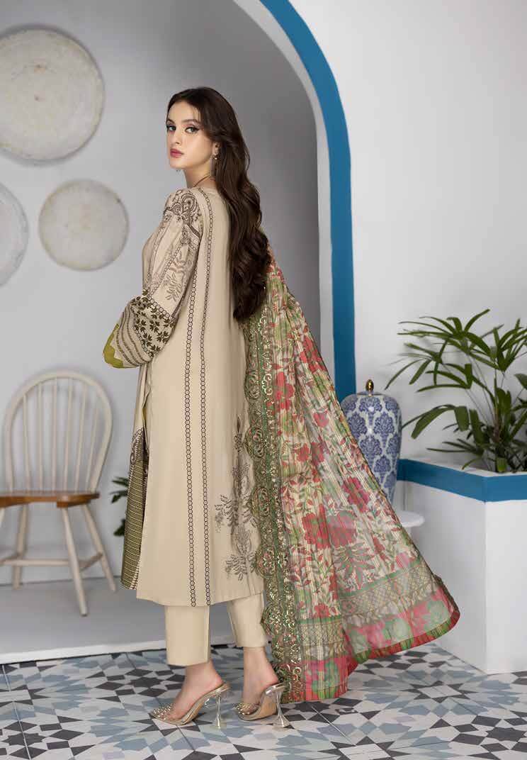 Charizma Print Melody Fall Winter Unstitched Marina 3Pc Suit PEW-04