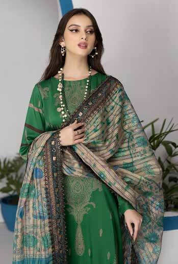 Charizma Print Melody Fall Winter Unstitched Marina 3Pc Suit PEW-06
