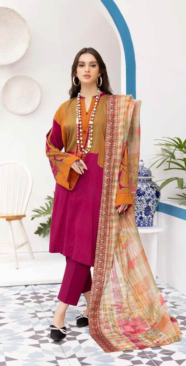 Charizma Print Melody Fall Winter Unstitched Marina 3Pc Suit PEW-07