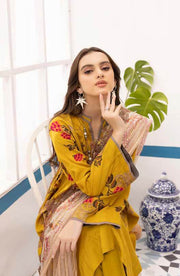 Charizma Print Melody Fall Winter Unstitched Marina 3Pc Suit PEW-09