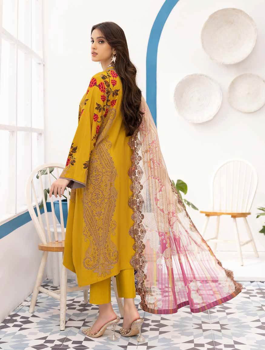 Charizma Print Melody Fall Winter Unstitched Marina 3Pc Suit PEW-09