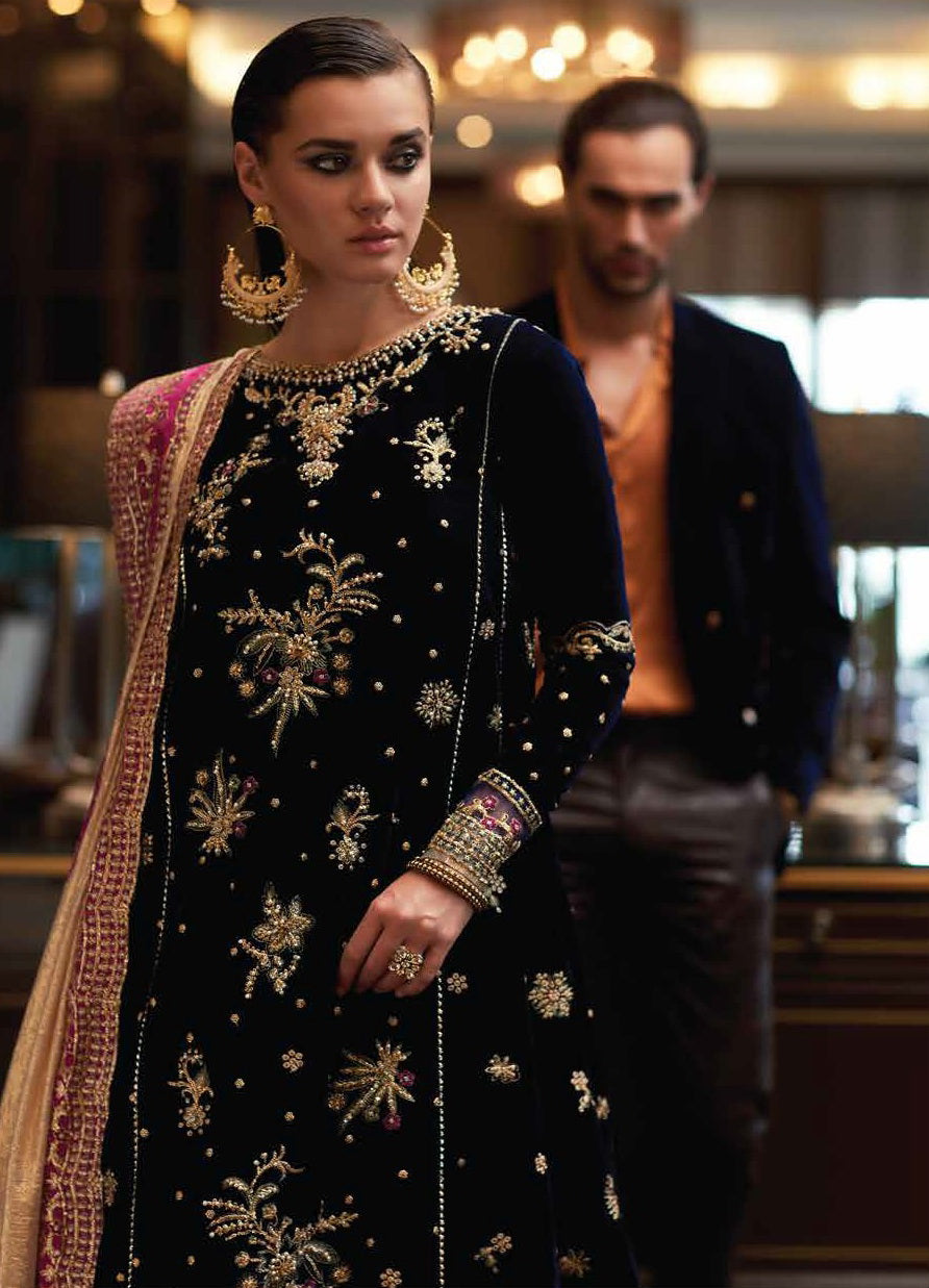 MUSHQ Destiny Luxury Velvet Unstitched 3Pc Suit MV22-07 PHANASM