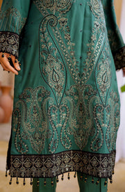 Waresha Luxury Embroidered Sweet Leather Unstitched 3Pc Suit PL-603