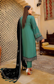 Waresha Luxury Embroidered Sweet Leather Unstitched 3Pc Suit PL-603