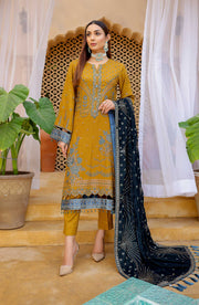 Waresha Luxury Embroidered Sweet Leather Unstitched 3Pc Suit PL-604