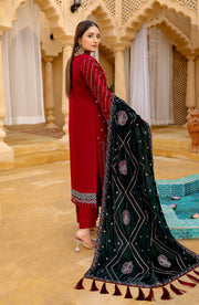 Waresha Luxury Embroidered Sweet Leather Unstitched 3Pc Suit PL-605