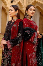 Waresha Luxury Embroidered Sweet Leather Unstitched 3Pc Suit PL-605