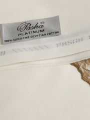 PASHA PLATINUM CLASSIC Egyptian Cotton White Unstitched Suit for Men - FaisalFabrics.pk