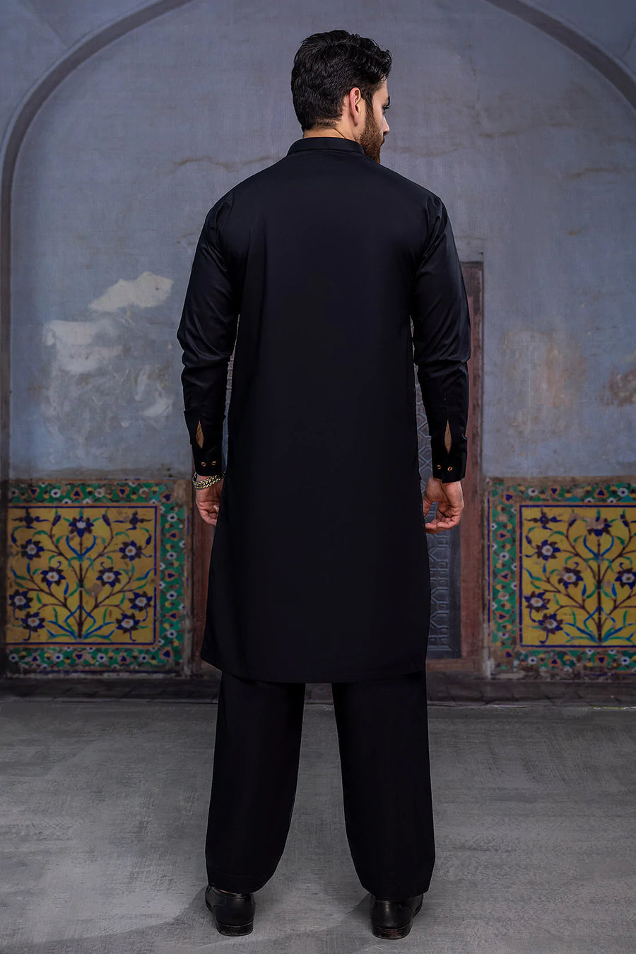 So Kamal Mens Unstitched Premium Cotton Suit - PM-1516 Black