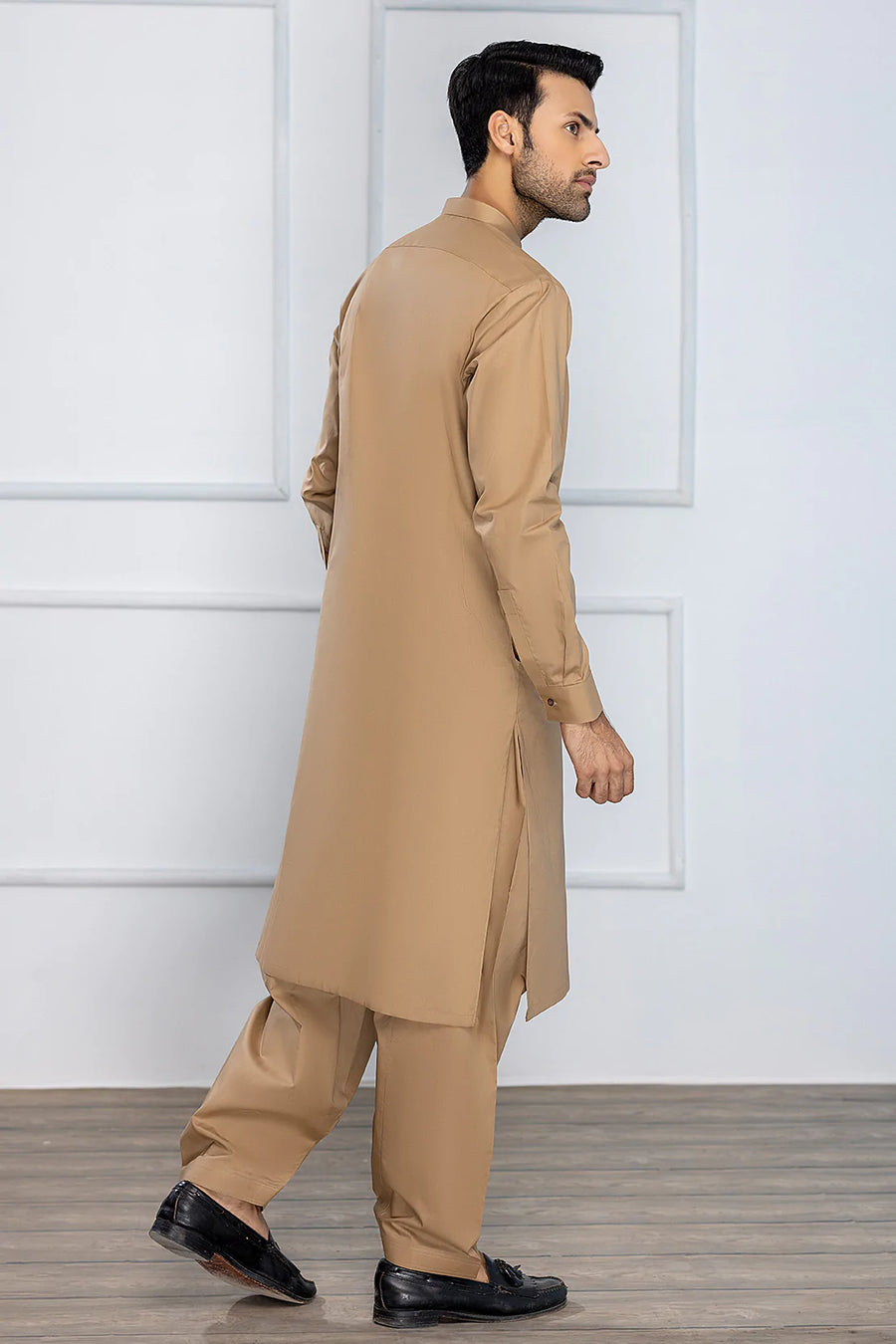 So Kamal Mens Unstitched Premium Cotton Suit PM-1519 Brown