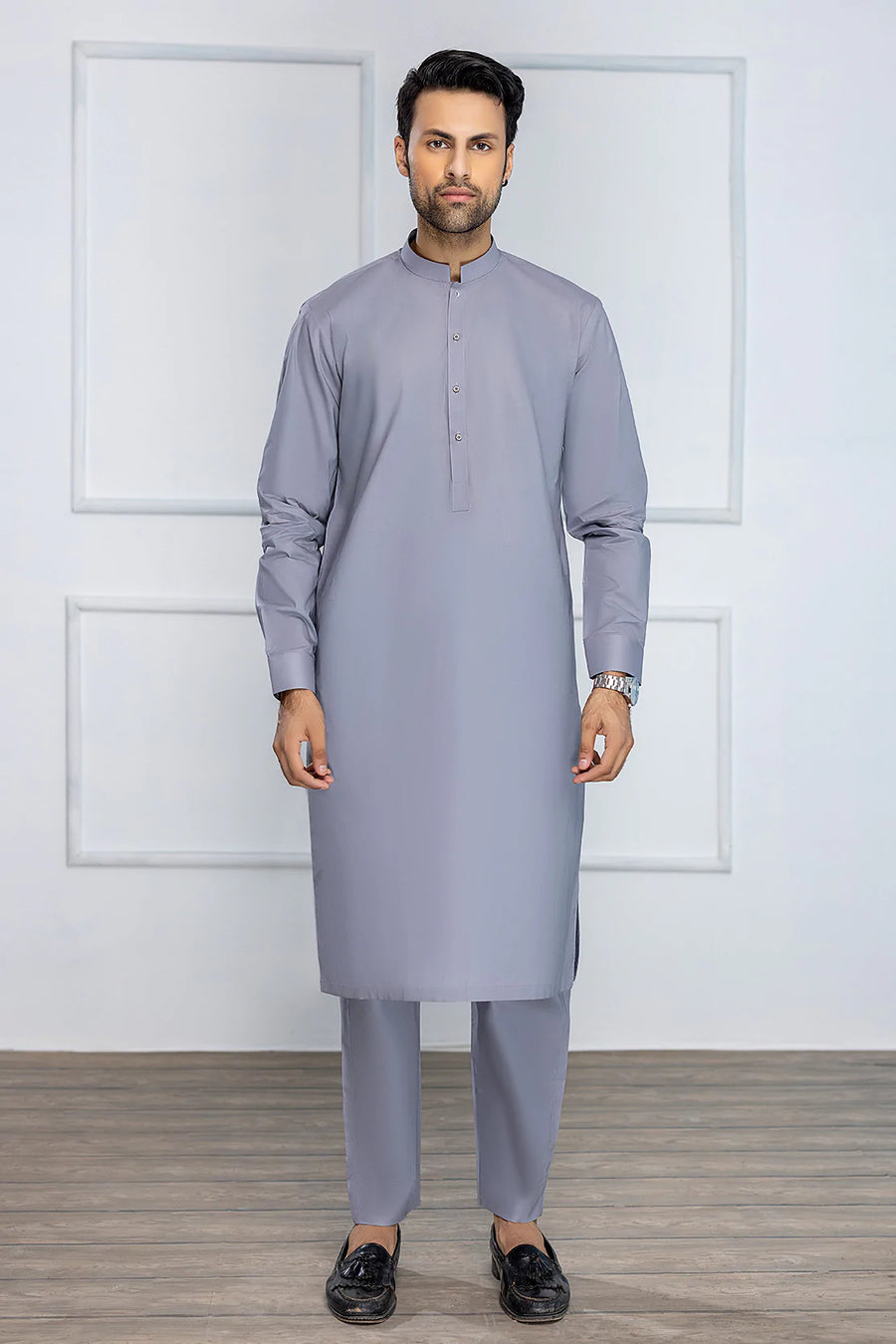 So Kamal Mens Unstitched Premium Cotton Suit PM-1519 Mauve