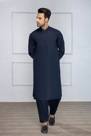 So Kamal Mens Unstitched Premium Cotton Suit PM-1519 Navy Blue