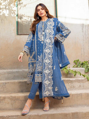 GulAhmed Summer Premium Embroidered Lawn Unstitched 3Pc Suit PM-22018