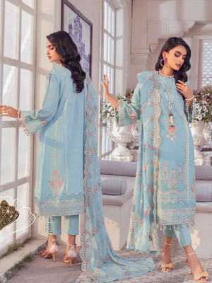 GulAhmed Summer Premium Embroidered Lawn Unstitched 3Pc Suit PM-32004