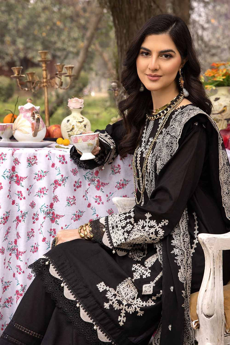 Gul Ahmed Festive Eid Embroidered Lawn Unstitched 3Pc Suit PM-32008