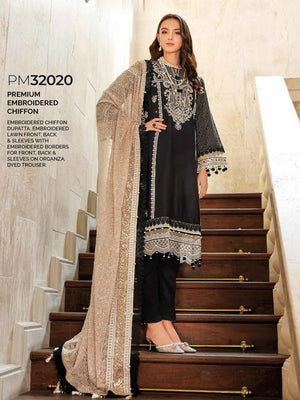 GulAhmed Summer Premium Embroidered Lawn Unstitched 3Pc Suit PM-32020