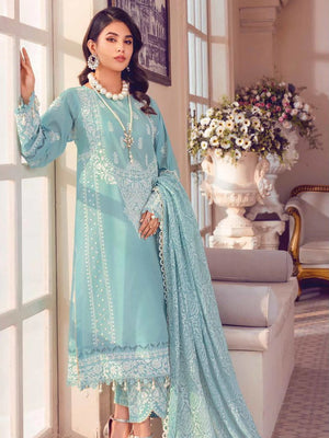 GulAhmed Summer Premium Embroidered Lawn Unstitched 3Pc Suit PM-32029