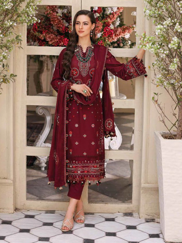 GulAhmed Summer Premium Embroidered Lawn Unstitched 3Piece PM-32045