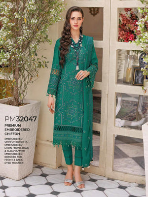 GulAhmed Summer Premium Embroidered Lawn Unstitched 3Piece PM-32047