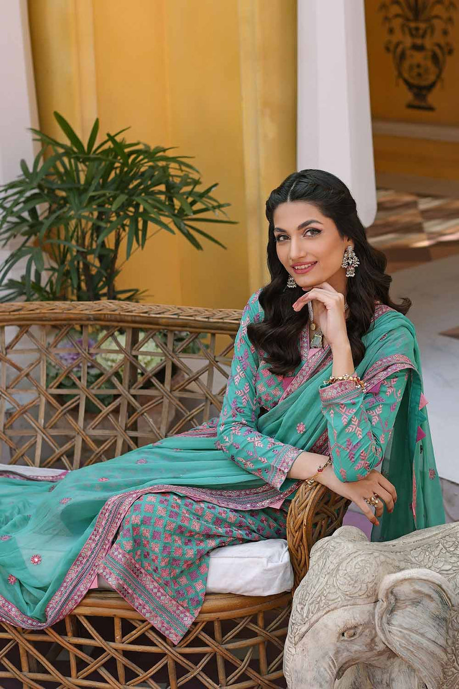 Gul Ahmed Festive Eid Embroidered Lawn Unstitched 3Pc Suit PM-32056