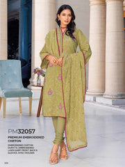 GulAhmed Summer Premium Embroidered Lawn Unstitched 3Pc Suit PM-32057