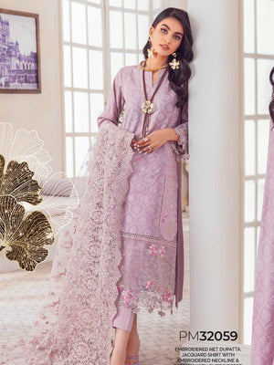 GulAhmed Summer Premium Embroidered Lawn Unstitched 3Pc Suit PM-32059