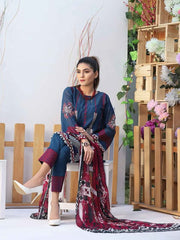 Puri Fabrics Panache Embroidered Swiss Lawn 2020 3PC Suit D-06 - FaisalFabrics.pk