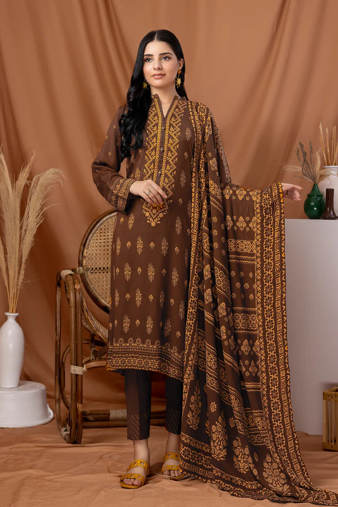 Lakhany LSM Pashmina Printed Unstitched 3Pc Suit PPC-303-B