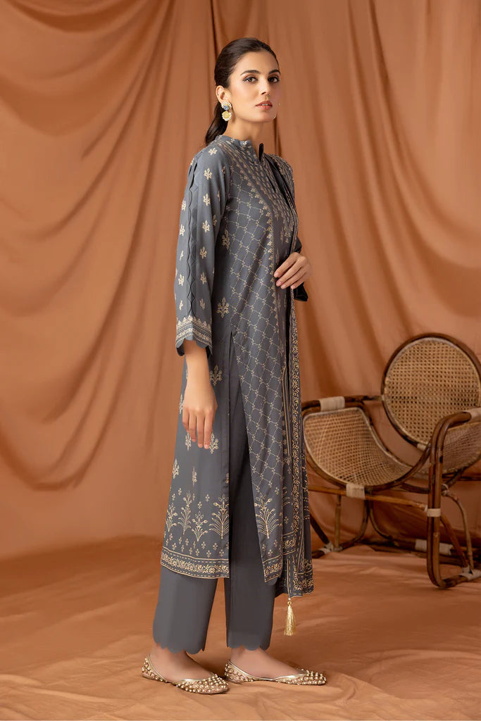 Lakhany LSM Pashmina Printed Unstitched 3Pc Suit PPC-306-C