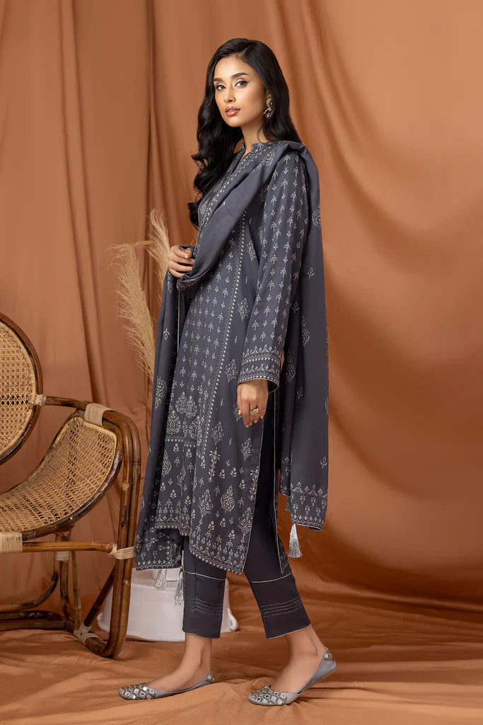 Lakhany LSM Pashmina Printed Unstitched 3Pc Suit PPC-307-B