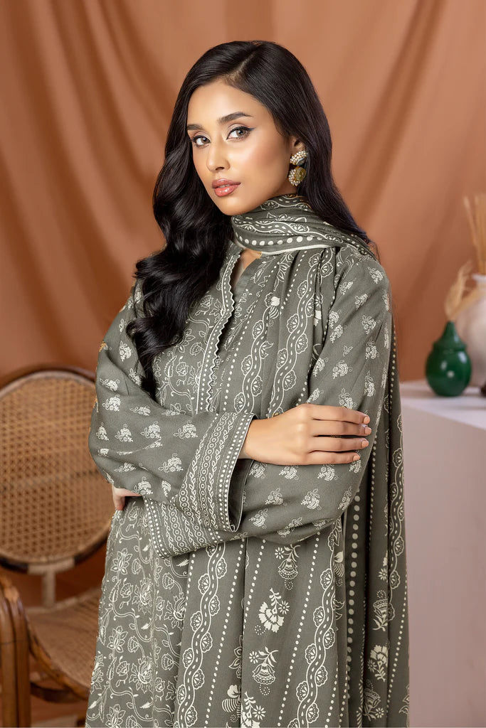 Lakhany LSM Pashmina Printed Unstitched 3Pc Suit PPC-308-B
