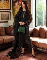 Emaan Adeel Luxury Pret Formal Wedding Suit PR-45 DREAM BLACK - FaisalFabrics.pk