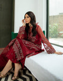 Emaan Adeel Luxury Pret Formal Wedding Suit PR-55 SCARLET RED - FaisalFabrics.pk